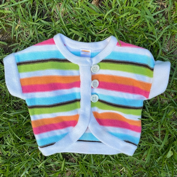 Baby Girls Gymboree striped sweater size 12-18 months - Picture 1 of 3